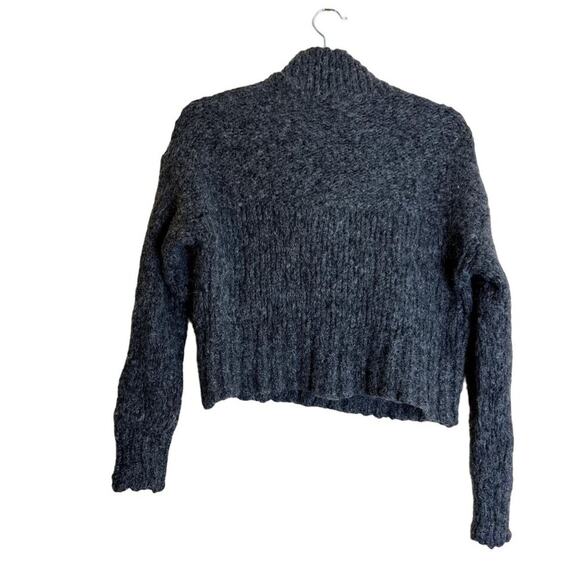 Everlane Alpaca Wool Blend Henley Sweater Gray Pullover Women S (Shrunk/XS Fit) - Picture 2 of 10